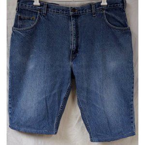 Backyard Blues 38 Five Pocket Bermuda Cutoff Made In USA Denim Shorts 15" Inseam